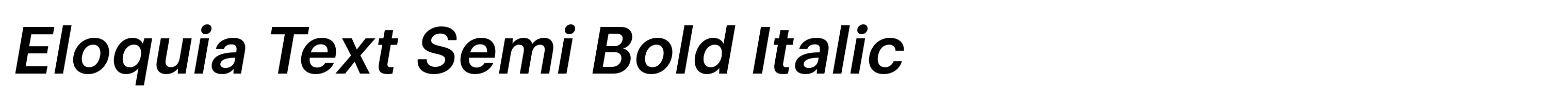 Eloquia Text Semi Bold Italic